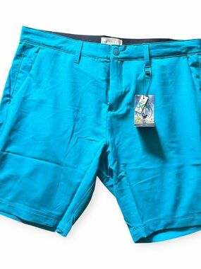 Men's Bright Teal Athletic Shorts with Stretch Waistband